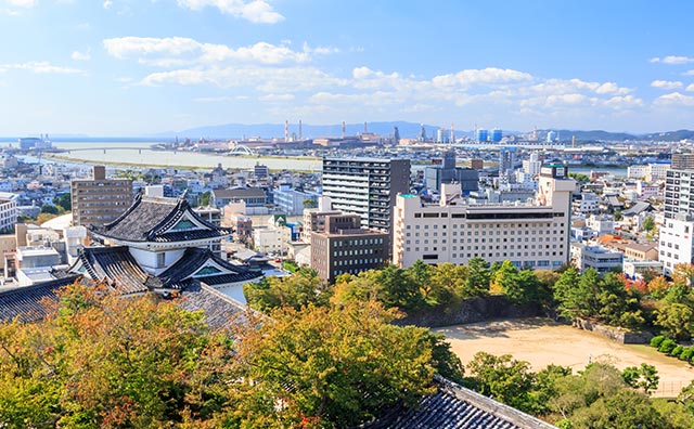 和歌山城からの眺望の