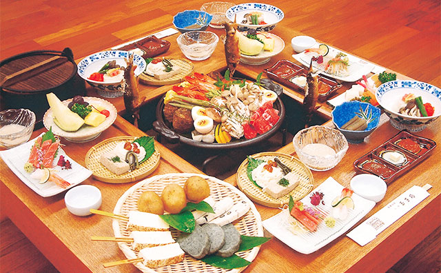 旅館 玉子湯 囲炉裏料理一例（イメージ）
